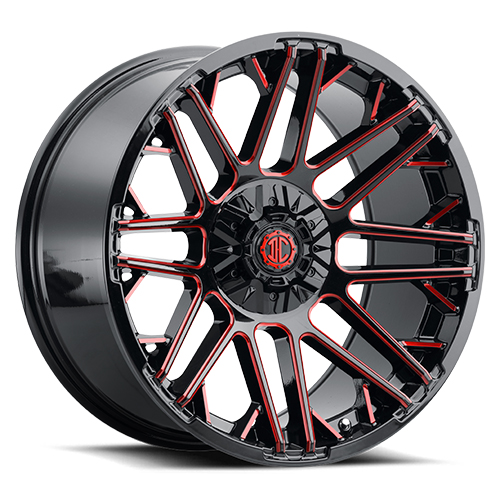 Xtreme Offroad NX-27 Midnight Black With Red Milled Accents