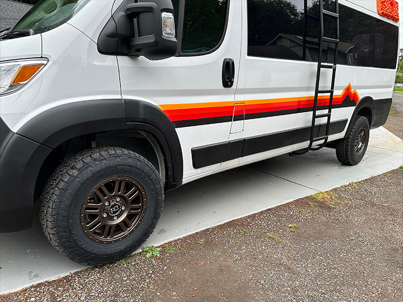 2023 Ram Promaster 3500 Black Rhino Yellowstone 16x8 Toyo Open Country At3 245 75r16 Leveled Suspension 