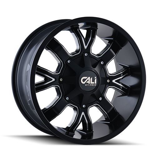 Cali Offroad Dirty 9104 Satin Black W/ Milled Spokes Photo