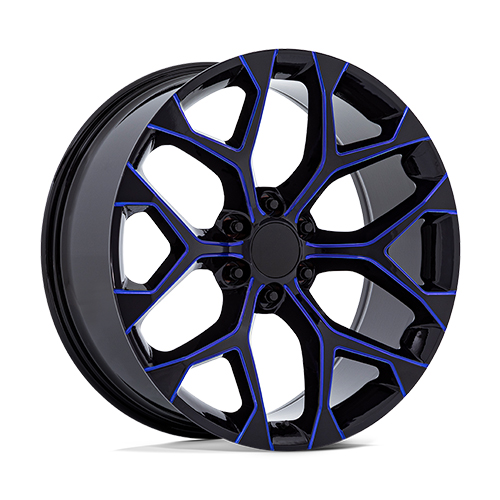 OE Performance PR176 Gloss Black Machined W/ Blue Milling