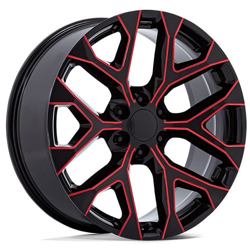 OE Performance PR177 Gloss Black W/ Red Milled Accents