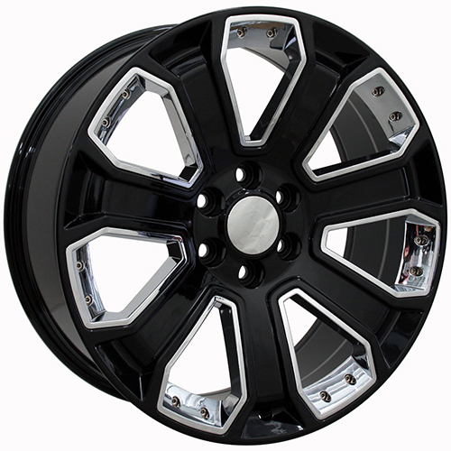 OE Wheels Chevrolet Silverado CV93 Gloss Black W/ Chrome Inserts Photo