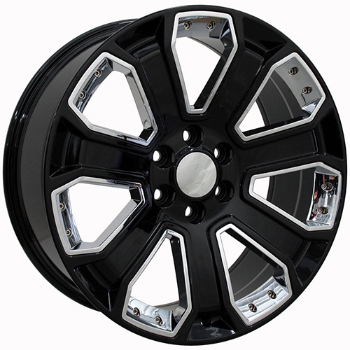 OE Wheels Chevrolet Silverado CV93B Black W/ Chrome Photo