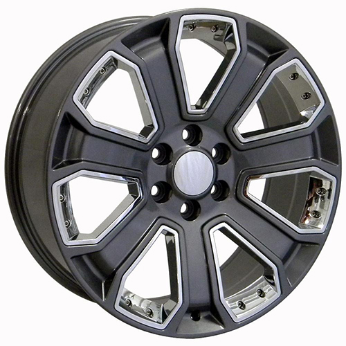 OE Wheels Chevrolet Silverado CV93B Gunmetal W/ Chrome Inserts Photo