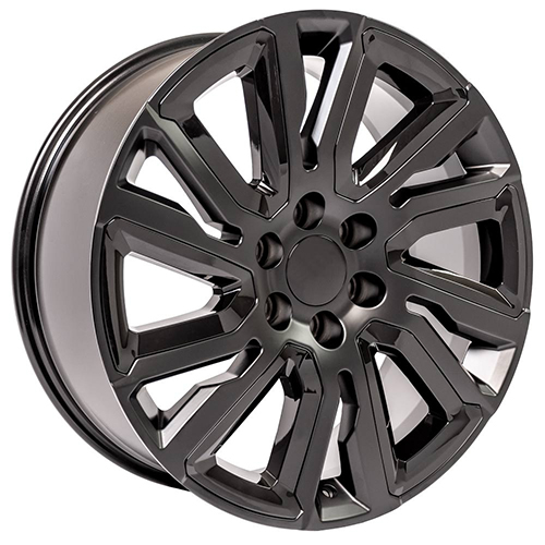 OE Wheels GMC Sierra CV39 Satin Black W/ Gloss Black Photo