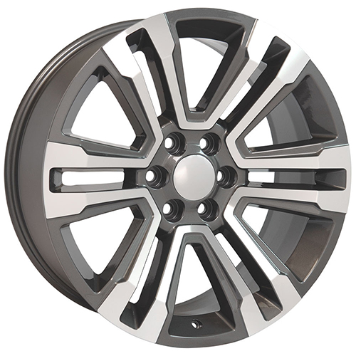 OE Wheels GMC Yukon CV44 Hyper Black Machined