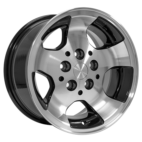 Replica Wheel Jeep Wrangler JP08 Black Machined Photo